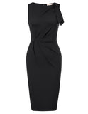 1 x RAW Customer Returns Belle Poque Sheath Dress Women s Elegant Pencil Dress Bodycon Cocktail Dress Business Christmas Dress Rockabilly Party Dress Black XL - RRP €29.57