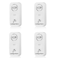 1 x RAW Customer Returns Water Detector, Water Leak and Fall Alarm, 90dB Siren, Wireless Water Sensor for Bathroom, Laundry, Kitchen 4 Pack  - RRP €28.99