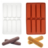 3 x Brand New Firavggu 2 pieces cereal bar baking mold silicone cereal bar baking mold 8 cavities non-stick silicone mold bar white brick red cereal baking mold, BPA free chocolate bar mold, bar mold for chocolate, muffin - RRP €30.24