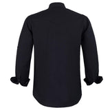 1 x RAW Customer Returns Coevals Club Men s Press Button Shirt Plain Regular Fit Long Sleeve Leisure Work Iron 04 Black XL - RRP €25.99