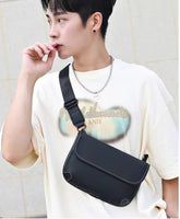 1 x Brand New Shengyuantong Shoulder bag Small shoulder bag for men Messenger bags Cell phone shoulder bag Mini shoulder bag for men Suitable for travel, outdoors black B  - RRP €19.99