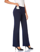 1 x RAW Customer Returns Tapata Women s 71cm 76cm 81cm 86cm Bootcut Stretch Pants with 4 Pockets, Tall Long Regular Petite for Office Business Everyday Elegant Pants 81cm Dark Blue M - RRP €44.36