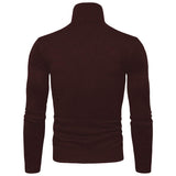 1 x Brand New CELANDA Men s Knitted Jumper Stand-Up Collar Turtleneck Sweater Slim Fit Turtleneck Pullover Warm Knitted Jumper Red Coffee Size 3XL Label Size 4XL - RRP €27.6