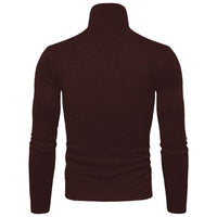 1 x Brand New CELANDA Men s Knitted Jumper Stand-Up Collar Turtleneck Sweater Slim Fit Turtleneck Pullover Warm Knitted Jumper Red Coffee Size 2XL Label Size 3XL - RRP €35.99