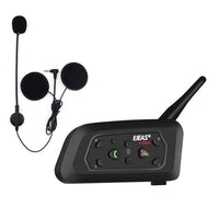 1 x RAW Customer Returns EJEAS V6 Pro BT Interphone 1200M Bluetooth Motorcycle Helmet Intercom Headset with Duplex Interphone Advanced Noise Control for up to 6 Riders 1 Piece  - RRP €60.98