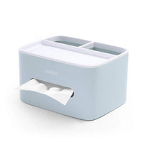 1 x RAW Customer Returns Stylish Multifunctional Tissue Holder Rectangular Tissue Box Napkin Holder for Living Room Bedroom Home Office Stores Remote Controls and Writing Utensils Blue  - RRP €18.14