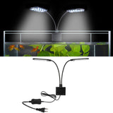 1 x RAW Customer Returns SENZEAL X7 LED Aquarium Lighting Twins Aquarium Lamp Two Heads LED Light 220V 15W 1600LM for 8 to 15 Inch Fish Tank White Light - RRP €16.13