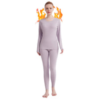 4 x Brand New Fomolom thermal underwear women s plain ultra-soft long thermal underwear ski underwear warm thermal underwear set - RRP €96.76