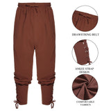 1 x RAW Customer Returns Geplaimir Men s Medieval Costume Shirt Viking Renaissance Victorian Pirate Steampunk Cosplay Lace-Up Shirt Top with Accessories Viking Trousers Men s Bracers PU Leather O-Ring Belt G071XL, Dark Brown - RRP €57.47