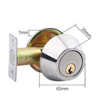 1 x RAW Customer Returns Home Door Single Cylinder Security Lock Deadbolt, Brass Stainless Steel, re-key to close the door - RRP €18.99