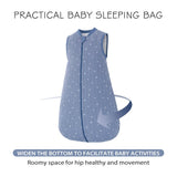 1 x RAW Customer Returns amo nenes Baby Sleeping Bag 2.5 TOG, Sleeveless Baby Autumn Winter Sleeping Bag, 100 Cotton, Length 92cm, 6-18 Months Blue  - RRP €18.14