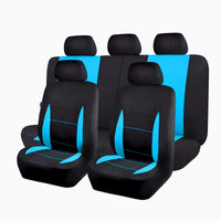 1 x RAW Customer Returns Flying Banner Car Seat Covers Universal Set with Airbag Full Range, Mint Blue and Black  - RRP €33.26