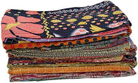 1 x RAW Customer Returns Estationeryhouse Indian Vintage Kantha Quilt Handmade Reversible Quilt Bedspread Cotton Fabric Bohemian Quilt 1  - RRP €28.07