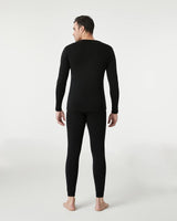 1 x RAW Customer Returns LAPASA Men s 100 Merino Wool Thermal Underwear Set, Premium Merino Wool Undershirt Underpants, Warm Thermal Functional Underwear M31, Warm, X-Large, Black  - RRP €72.88