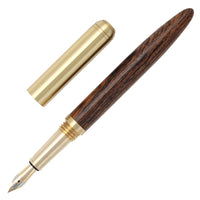 1 x RAW Customer Returns Gullor Handmade Rosewood Fountain Pen, Smooth and Easy Writing for Signature, Medium Nib, Brown Wood - RRP €10.64