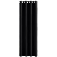 1 x RAW Customer Returns PONY DANCE Door Curtain Opaque Curtains 1 Piece H 210 x W 132 cm Blackout Curtain Eyelets Thermal Curtain Door Inside Opaque Curtains Living Room Modern, Black - RRP €28.95