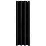 1 x RAW Customer Returns PONY DANCE Door Curtain Opaque Curtains 1 Piece H 210 x W 132 cm Blackout Curtain Eyelets Thermal Curtain Door Inside Opaque Curtains Living Room Modern, Black - RRP €28.95