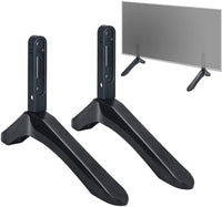 1 x RAW Customer Returns TV Base Pedestal Feet, Table Top TV Stand Mount Legs with Weight Capacity 99Lbs, Mounting Holes Distance 5.5cm or Within 4.5cm TV Pedestal Feet, Black - RRP €29.99