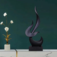 1 x RAW Customer Returns Hopeful Black Flame Decoration Statue Nordic Modern Simple Creative Sculpture Suitable For Living Room, Balcony, Bedroom - RRP €38.41