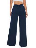 1 x RAW Customer Returns Tapata women s wide leg pants elegant with pockets high waist tailored yoga pants, Tall Long Regular Petite for everyday wear elegant pants blue, XL - RRP €36.29