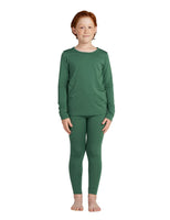 1 x RAW Customer Returns LAPASA Thermal Underwear Set Warm Lightweight Base Layer Long Sleeve Shirt and Pants B03 Dark Green 13 Years - RRP €23.0