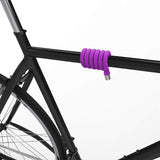 3 x Brand New Volo Rose Purple Bamboo Silicone Coated Cable Lock, 4 Position Coiled Combination Cable Bicycle Lock, Suitable for Road Bikes, MTB Bikes, Folding Bikes - RRP €90.0