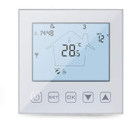 1 x RAW Customer Returns KETOTEK Underfloor Heating Thermostat WiFi Water Heating Hot Water 3A, Alexa Google Assistant Tuya Smart Life APP Compatible, Intelligent Thermostat Water Underfloor Heating Room Thermostat White - RRP €43.52