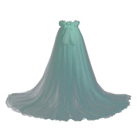 1 x RAW Customer Returns GRACEART Women s Long Tulle Skirts Prom Evening Skirt Elastic Waistband Tutu Aquamarine  - RRP €36.29