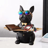 1 x RAW Customer Returns Hopeful Cool Bulldog Figure Sculpture Statue Resin Good storage box for keys, household items, etc. - RRP €33.68