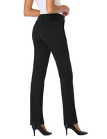 1 x RAW Customer Returns Tapata Women s 71cm 76cm 81cm 86cm Straight Stretch Pants with Pockets for Office Business Daily Wear, Tall Long Regular Petite Pants 81cm, Black, XL - RRP €45.37