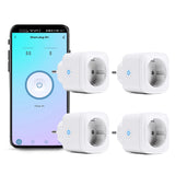 1 x RAW Customer Returns Smart Socket 4-pack with remote control and voice control, works with Alexa, Google Home, only at 2.4 GHz, 16 A - RRP €37.91