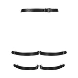 2 x Brand New PETMHS Women s Punk Leather Body Harness Chest Straps Waist Leg Caged Lingerie Garter Body Leather Belt Women s Leather Belt - RRP €55.2