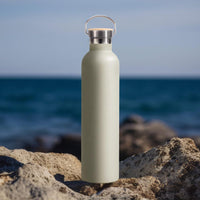 1 x RAW Customer Returns Zoomers 1 Liter Thermal Bottle, BPA Free Stainless Steel Water Bottle, 1 Liter Gym Bottle, 8h 12h Sports Bottle, 1 Liter Thermal Bottle for Camping, Trekking, Training.Cream - RRP €18.47