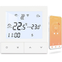 1 x RAW Customer Returns Beok Thermostat Underfloor Heating Water, Tuya Smart WiFi Room Thermostat Underfloor Heating Programmable Heating Thermostat Digital Wall Thermostat Compatible Alexa, Google Home, 3A TDS72WIFI-WP White - RRP €42.34