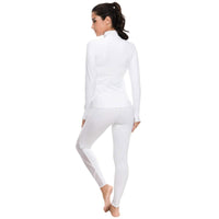 1 x RAW Customer Returns VUTRU Women s Running Jacket High Collar Lightweight Sports Jacket Long Sleeve Yoga Shirt Fitness Jacket Breathable Training Jacket with Thumb Holes and Full Zip White XL - RRP €40.33