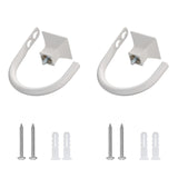 8 x Brand New Roof Decorative Curtain Holders, Wall Mounted Curtain Hooks for Bedroom, Living Room, Offices, with Screws, White, Pack of 2 - RRP €163.2