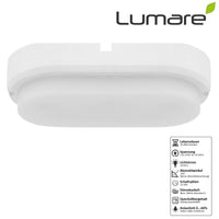 1 x RAW Customer Returns Lumare LED ceiling light Modern, flat lamp for indoor and outdoor use Splash-proof 12W cellar lamp 1020 lumens Warm white 2700K Energy-saving LED lamp - RRP €16.3