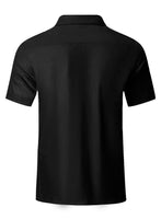 1 x RAW Customer Returns JMIERR Linen Men s Casual Shirt Short Sleeve Shirts Cotton Regular Fit Shirts Black 3XL - RRP €24.0