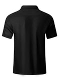 1 x RAW Customer Returns JMIERR Linen Men s Casual Shirt Short Sleeve Shirts Cotton Regular Fit Shirts Black 3XL - RRP €24.0