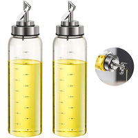 1 x RAW Customer Returns FARI 500ml vinegar and oil bottle, oil dispenser made of stainless steel and glass olive oil bottle container for BBQ, cooking, grilling, pasta, leak-proof and dishwasher safe 2  - RRP €23.09