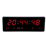 1 x RAW Customer Returns Ejoyous Digital LED Wall Clock, Large Wall Clocks with Time and Temperature Digital Clock with LED Display, for Decorative Apartment Kitchen Office School Clock 36 13 3cm-Digital Calendar Temperature for Week  - RRP €42.09