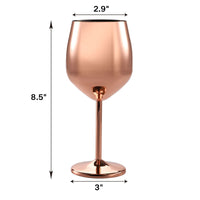 1 x RAW Customer Returns DEAYOU 2 Pack 480ml Rose Gold Stainless Steel Wine Glass for Champagne Indoor Outdoor Party - RRP €20.16