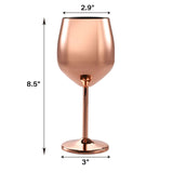 1 x RAW Customer Returns DEAYOU 2 Pack 480ml Rose Gold Stainless Steel Wine Glass for Champagne Indoor Outdoor Party - RRP €20.16