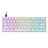 1 x RAW Customer Returns EPOMAKER SKYLOONG SK61 GK61 60 Mechanical Keyboard with Wired, RGB Illuminated, Optical Hot Swap and Customizable, ABS Doubleshot, QWERTY Dustproof for PC Mac Gamer White, Gateron Optical Red  - RRP €61.99