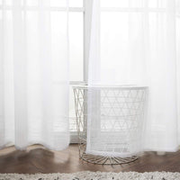 1 x RAW Customer Returns MIULEE Set of 2 Voile Curtains with Eyelets Transparent Curtain Made of Voile Polyester Living Room Airy Decorative Curtain for Bedroom Ivory 215 x 140cm H x W, Grommet Top - RRP €22.85