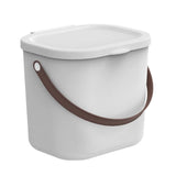 4 x RAW Customer Returns Rotho Albula storage container with lid 6L storage system storage box with handle made of recycled plastic storage BPA-free matt white  - RRP €49.6