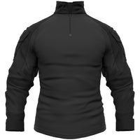 1 x RAW Customer Returns Memoryee Men s Military Tactical Army Combat Long Sleeve Shirt Slim Fit T-Shirt with 1 4 Zip and Pockets Black M - RRP €36.99