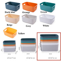 1 x RAW Customer Returns Plastic Storage Boxes 30 20 12cm Organizer Boxes Storage Baskets Organizer Baskets, Bathroom Kitchen Cabinet Organizer, Kitchen Storage Box for Kitchen - RRP €30.07