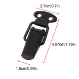 1 x RAW Customer Returns Pack of 8 folding clasps, hasps, drawer clasps, tension clasps, black, for box, toolbox, drawer, cabinet, chest, safe - RRP €11.09