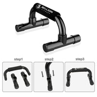 2 x RAW Customer Returns 5BILLION Set of 2 Push-Up Handles Push Up Bars Stand - Home Gym Exercise Training - Good for Your Muscle-Ups Pull-Ups - Foam Grip Black  - RRP €37.36